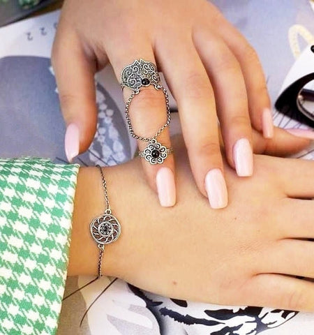 Bracelet and ring Sterling silver 925 Armenian handmade jewelry