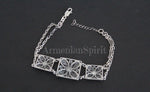 Armenian jewelry Bracelet sterling silver 925 Filigree lab white pearl