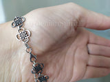 Hand cover bracelet Sterling silver 925 flowers