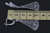 Long earrings Silver 925 Filigree