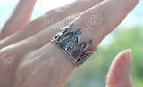 Band ring Qochari dancers women men unisex SILVER 925 T