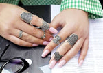 Set of 5 rings Sterling silver 925 Adjustable Armenian handmade