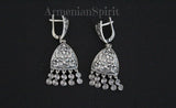 Sterling silver 925 chandelier Boho dangle very long earrings
