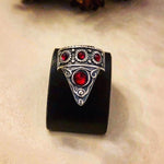 Thumb ring finger cover Adjustable with quartz Ethnic Sterling SILVER 925