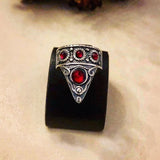 Sterling silver 925 Thumb ring finger cover Adjustable with orange carnelian