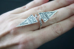 Set of 2 rings Sterling silver 925 Adjustable Armenian