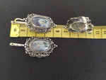 Earrings sterling silver 925 Natural agate