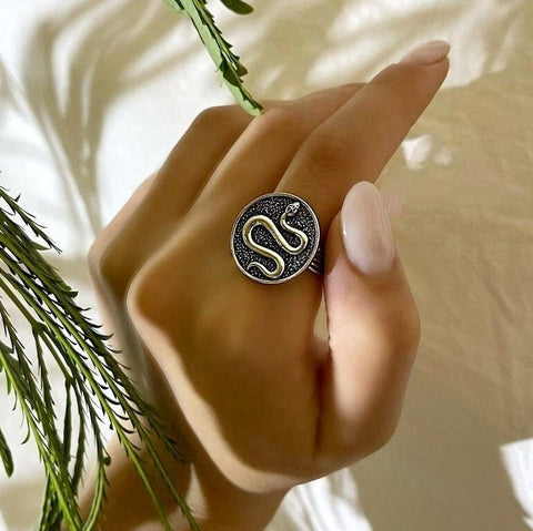 Ring Sterling silver 925 with snake Women jewelry