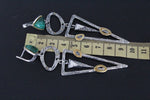 Modern Earrings very long Sterling silver 925 gold plated