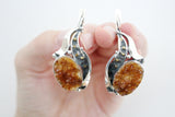 Sterling silver SET 925 natural citrine Ring adjustable