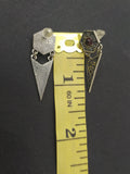 Small earrings lightweight Sterling silver studs with red stone Armenian