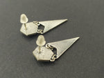 Small earrings lightweight Sterling silver studs with red stone Armenian