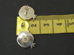 Stud earrings Pomegranate with red quartz Sterling silver 925