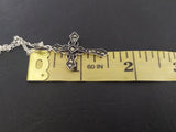 Small cross light weight Marcasite SILVER 925