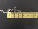 Small cross light weight Marcasite SILVER 925