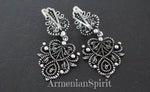 SET Filigree earrings and double ring Sterling silver 925