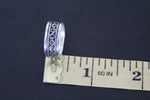 Band ring sterling silver 925 traditional pattern for men and women