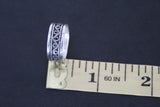 Band ring sterling silver 925 traditional pattern for men and women