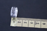 Band ring sterling silver 925 traditional pattern for men and women