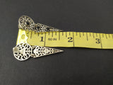 Stud earrings Sterling Silver 925 filigree traditional jewelry with black onyx