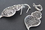 Armenian jewelry Large Earrings Sterling silver 925