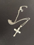 Small cross light weight Marcasite SILVER 925