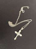 Small cross light weight Marcasite SILVER 925