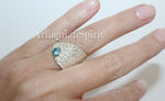 Very long drop earrings Light blue zircon jewelry Silver 925