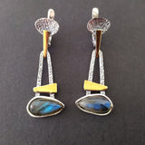 Labradorite gemstone earrings Silver 925