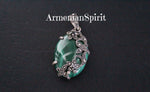 Marcasite earrings pendant and ring sterling silver 925 malachite onyx