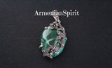 Marcasite earrings pendant and ring sterling silver 925 malachite onyx