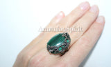 Marcasite earrings pendant and ring sterling silver 925 malachite onyx