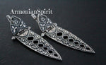 Sterling silver 925 set Long earrings and ring jewelry