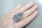 Sterling silver 925 set Long earrings and ring jewelry