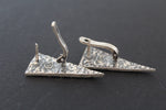 Triangle earrings Silver 925 ethnic pattern jewelry