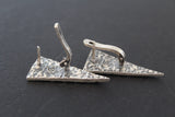 Triangle earrings Silver 925 ethnic pattern jewelry
