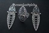 Sterling silver 925 set Long earrings and ring jewelry