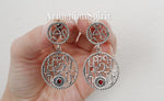 Sterling silver 925 Earrings ring bracelet alphabet lab red stone CHOOSE