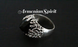 Black Earrings ring  Onyx Sterling silver 925