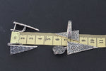 Triangle earrings Silver 925 ethnic pattern jewelry