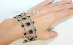 Bracelet silver 925 women jewelry Black enamel Armenian jewelry STERLING 925