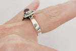 Amethyst ring Sterling silver 925 jewelry gold plated