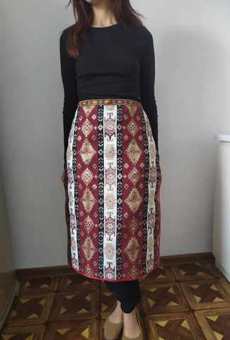 Apron Armenian traditional Women aprons taraz  burgundy navy beige