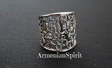 Ring adjustable Armenian jewelry Silver 925  with Armenian alphabet