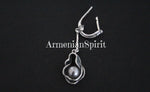 Black pearl Earrings 925 Silver Jewelry handmade