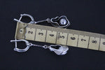 Black pearl Earrings 925 Silver Jewelry handmade