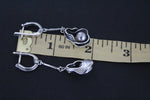 Black pearl Earrings 925 Silver Jewelry handmade