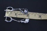 Black pearl Earrings 925 Silver Jewelry handmade