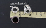 Vintage style set ring and earrings black onyx SILVER 925