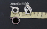 Vintage style set ring and earrings black onyx SILVER 925